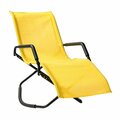 Claustro Yellow Outdoor Patio 59.7&apos; Long Folding Reclining Single Chaise CL2954000
